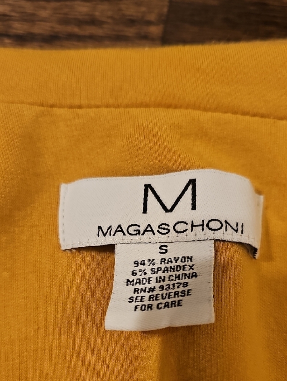 Magaschoni Mustard Yellow Single-Button Women's Jersey Blazer Size Small - Picture 8 of 11